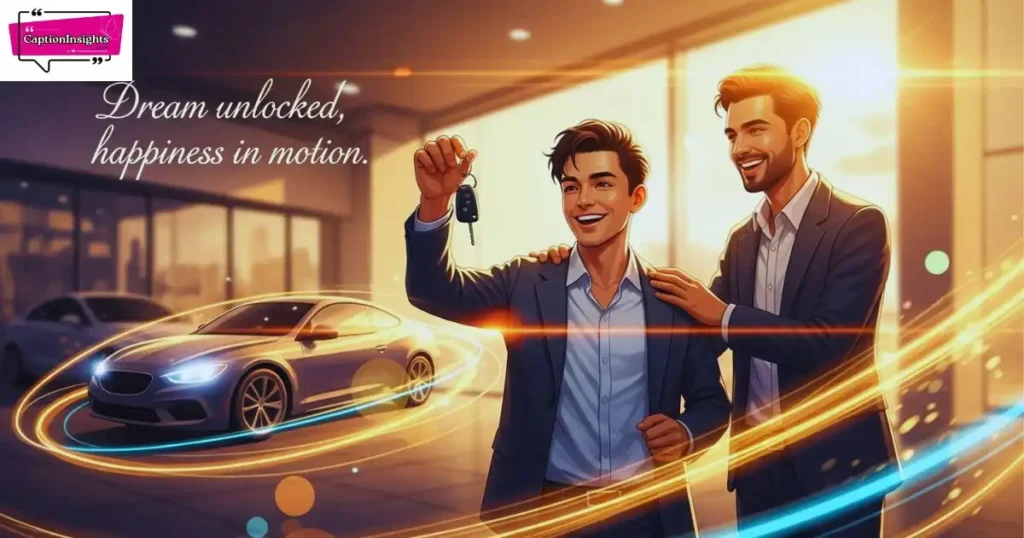 Excited and Celebratory New Car Captions