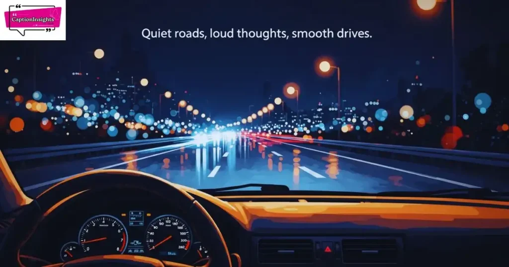 Night Drive New Car Captions