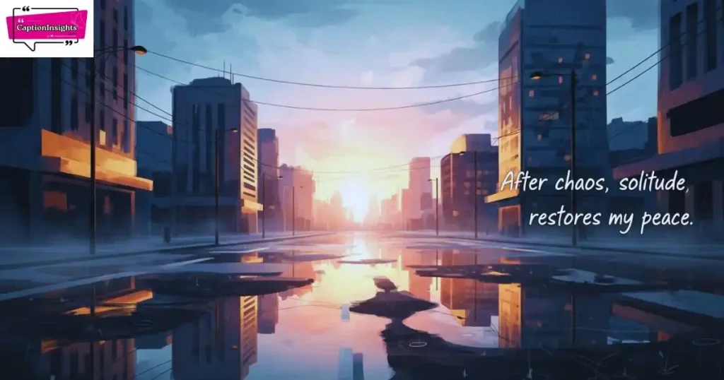 Peace After Chaos Alone Captions