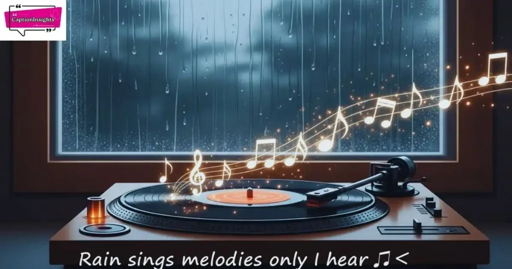 Rain & Music Captions for Soulful Moments