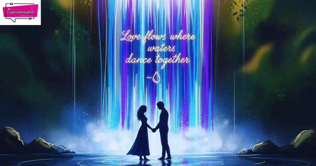 Romantic Waterfall Captions for Couples