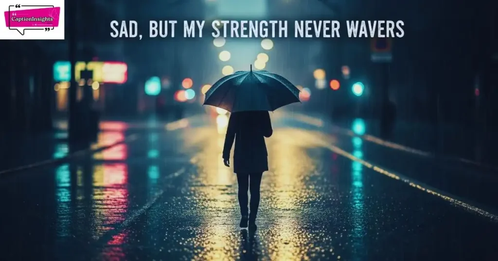 Sad but Strong Alone Captions
