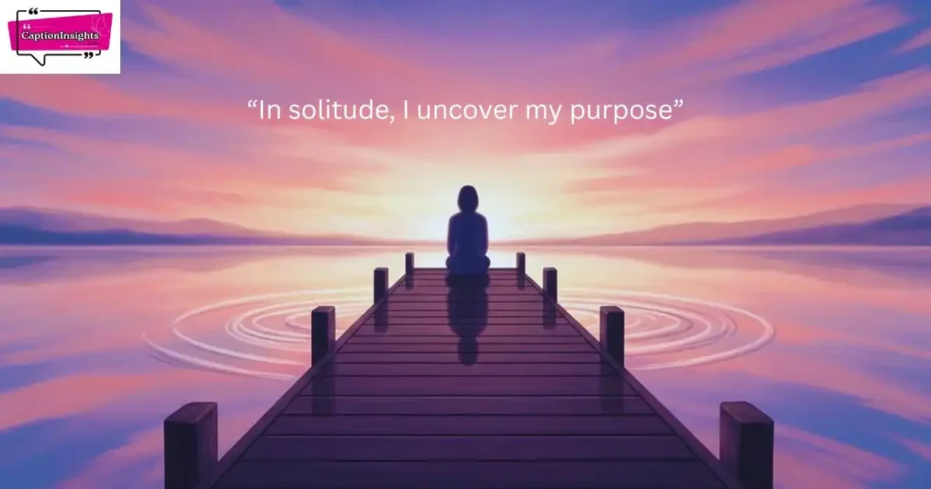Solitude and Self-Discovery Alone Captions