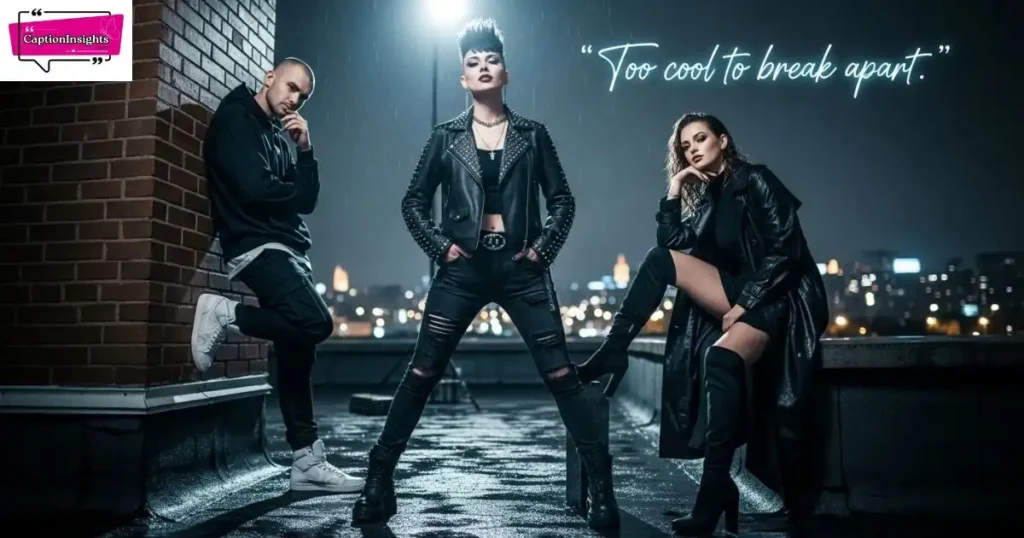 Cool Trio Captions for Instagram