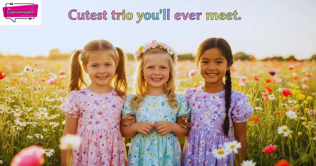 Cute Trio Captions for Instagram