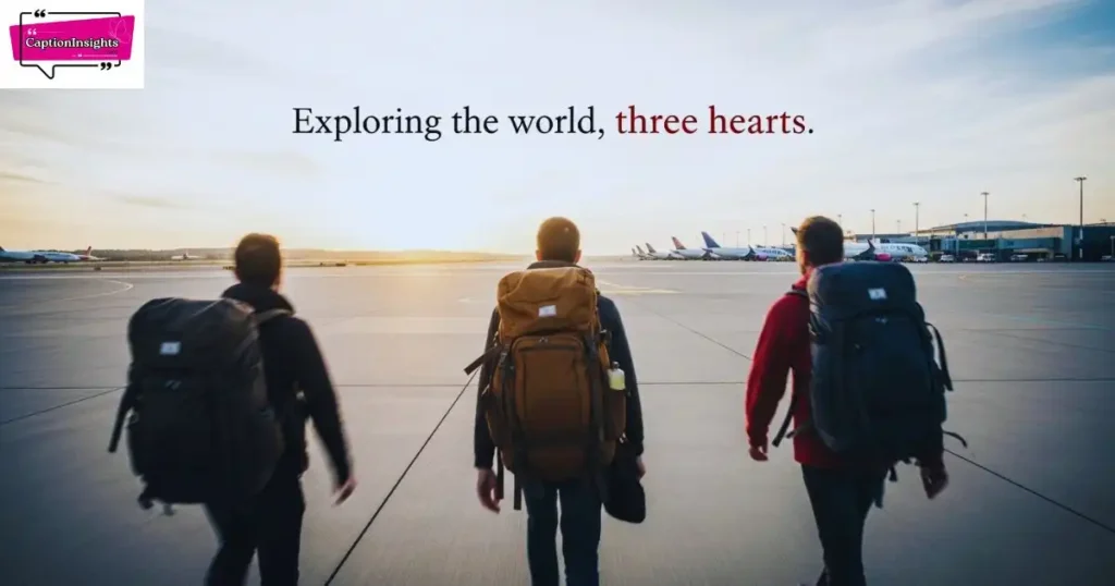Trio Travel Captions for Instagram