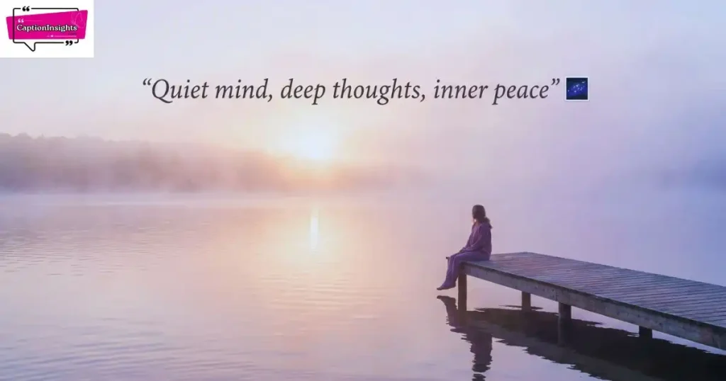 Captions Reflecting Quiet and Thoughtful Vibes
