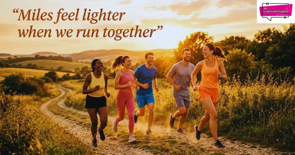 Running Captions for Instagram with Friends